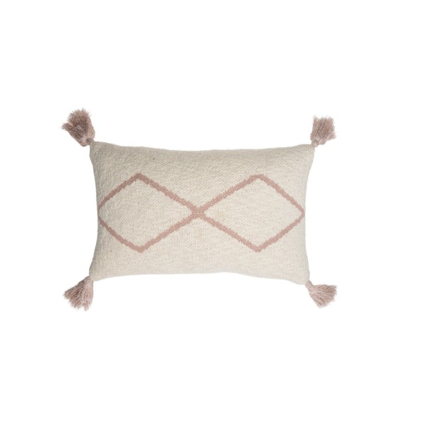 Knitted cushion Little Oasis Nat - Pale Pink