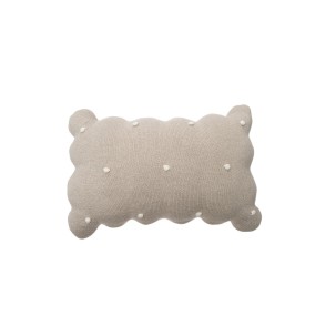 Knitted Cushion Biscuit Dune White