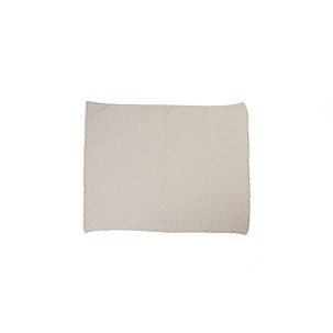 Knitted baby blanket Biscuit Dune White