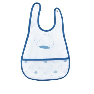 Waterproof Baby Bib BLUE BALEINE Sauthon
