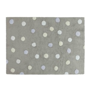 Topos Tricolor Grey Blue cotton rug 120x160 cm Lorena Canals