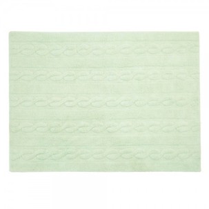 Trenzas Soft Mint Cotton rug 120x160 cm Lorena Canals