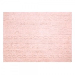Trenzas Soft Pink Cotton rug 120x160 cm Lorena Canals