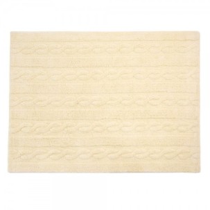 Trenzas Soft Vanilla Cotton rug 80x120 cm Lorena Canals