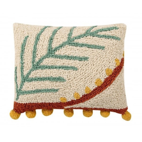 Decorative pillow tropical leaf Palm Lorena Canals