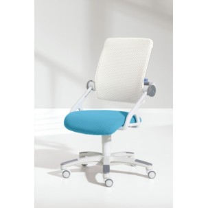 Krzesło regulowane Yvo lazurowo niebieskie/białe