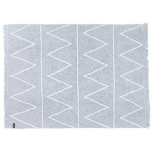 Hippy Soft Blue cotton rug 120x160 cm Lorena Canals
