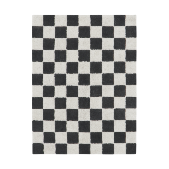 Kitchen Tiles Dark Grey cotton rug 120x160cm Lorena Canals
