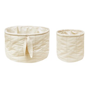 Set of two quilted baskets - Bambie Natural - Bamboo...