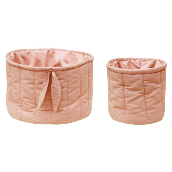 Set of two quilted baskets - Bambie Vintage Nude - Bamboo Lorena Canals