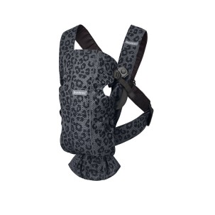 BABYBJORN MINI 3D Mesh - nosidełko, Antracytowy/Leopard