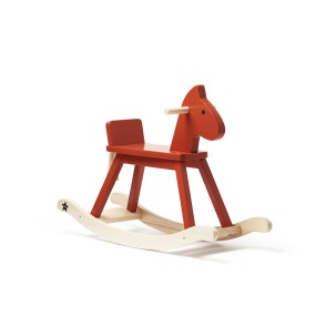 Kid's Concept - Koń na biegunach orange red CARL LARSSON