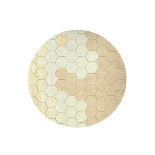 Washable rug Round Honeycomb Golden, Lorena Canals