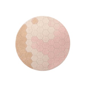 Washable rug Round Honeycomb Rose, Lorena Canals
