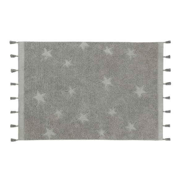Dywan Hippy Stars Grey, 100% bawełny, do prania w pralce, 120x175 cm Lorena Canals