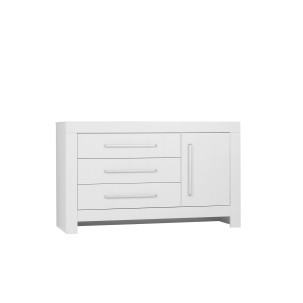 Biała Komoda 3-szuflady + 1 drzwi Calmo Pinio