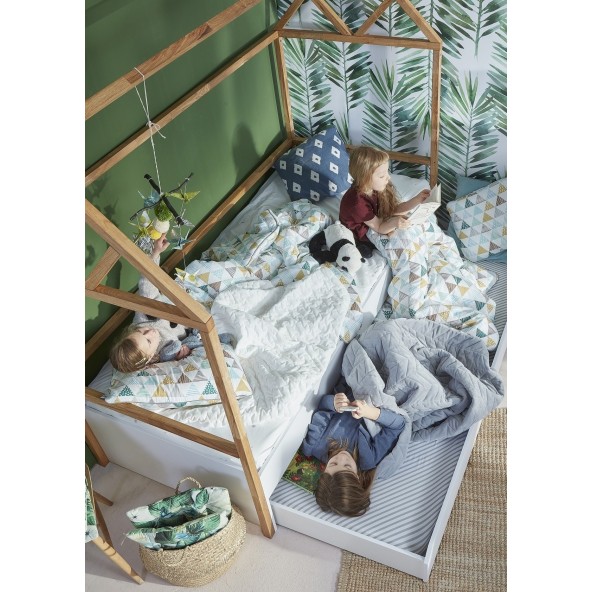 Łóżko domek 90x200 z szufladą LOTTA WHITE Bellamy